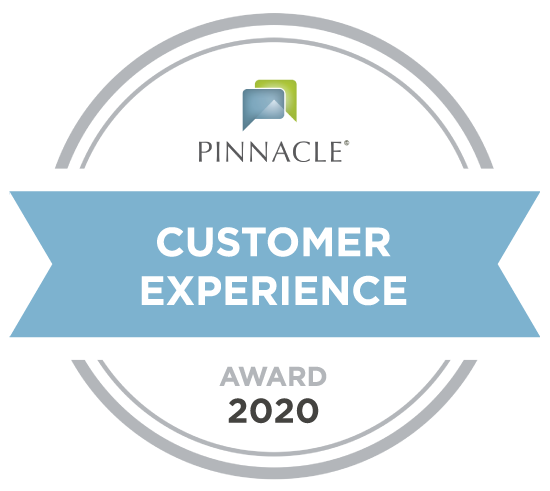 pinnacle customer experience award seal