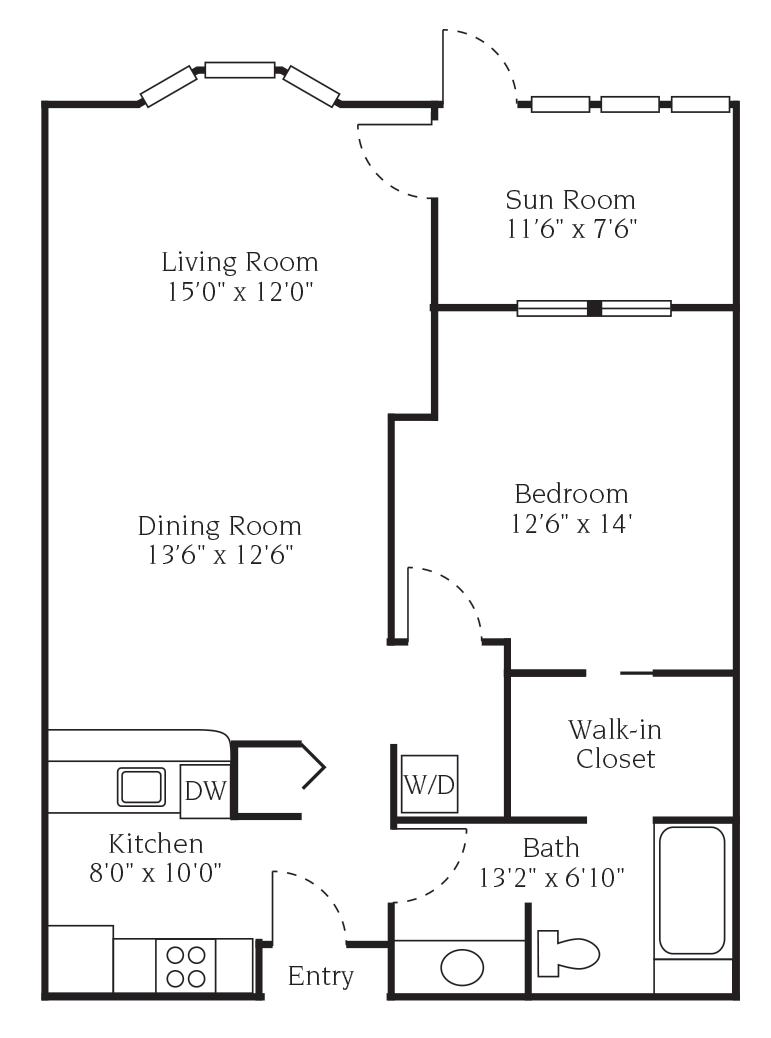 apt floorplan 1bd large image