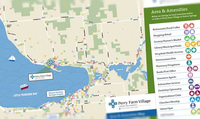 Amenities map graphic