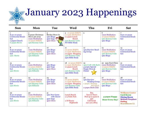 Perry Farm January 2023 Happenings