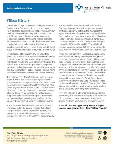 Perry Farm Village History